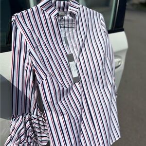 NWT Greyson Striped Blouse M
